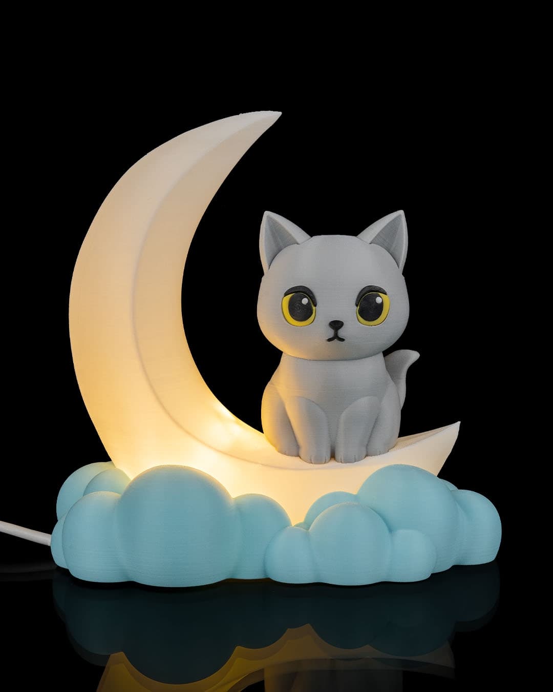 Luminária Gato Lunar 🐱🌙
