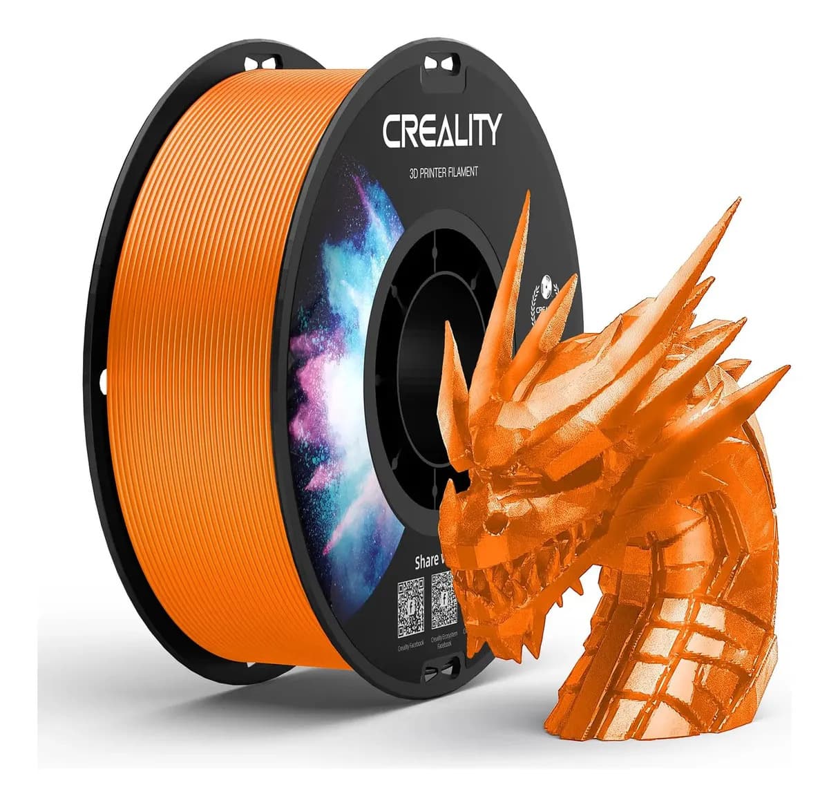 Filamento Petg 3d Cr-petg 1kg 1.75mm Creality Cores Laranja