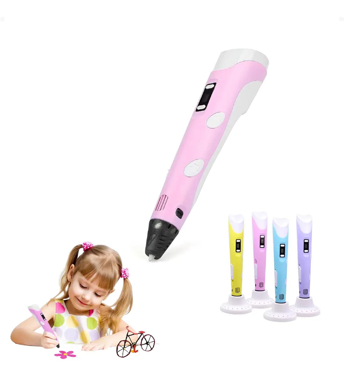 Lápiz 3D Caneta 3D CANETA 3D rosa